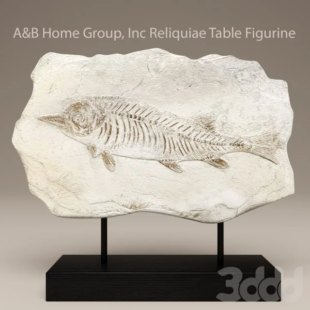 Reliquiae Table Figurine, fossil, figurine, fish, decor